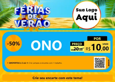 Modelo de Cartaz para Cartaz A4 Horizontal com o tema Férias de Verão para Óticas