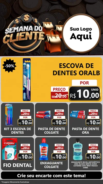 Modelo de Rede Social para Stories com o tema Semana do Cliente para Higiene Pessoal