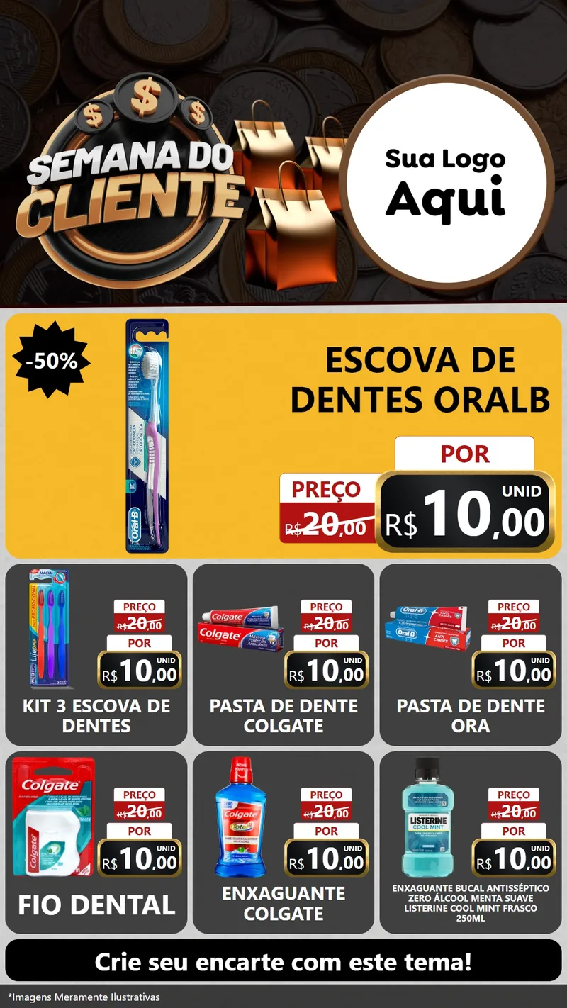 Modelo de Rede Social para Stories com o tema Semana do Cliente para Higiene Pessoal
