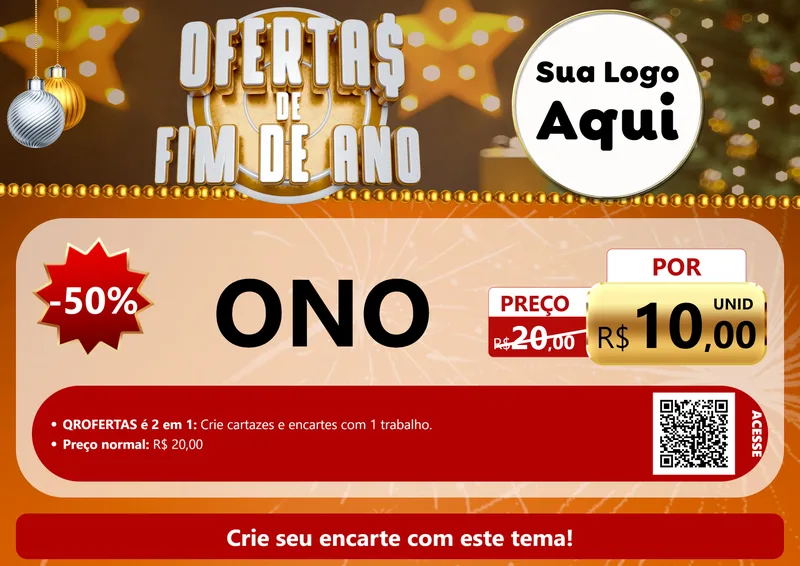 Modelo de Cartaz para Cartaz A4 Horizontal com o tema Ofertas de Fim de Ano para Óticas