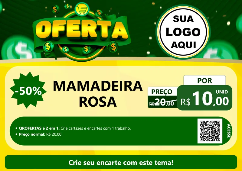 Modelo de Cartaz para Cartaz A4 Horizontal com o tema Oferta para Bebês