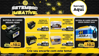 Modelo de TV para TV Horizontal com o tema Setembro Imbatível para Baterias Elétricas