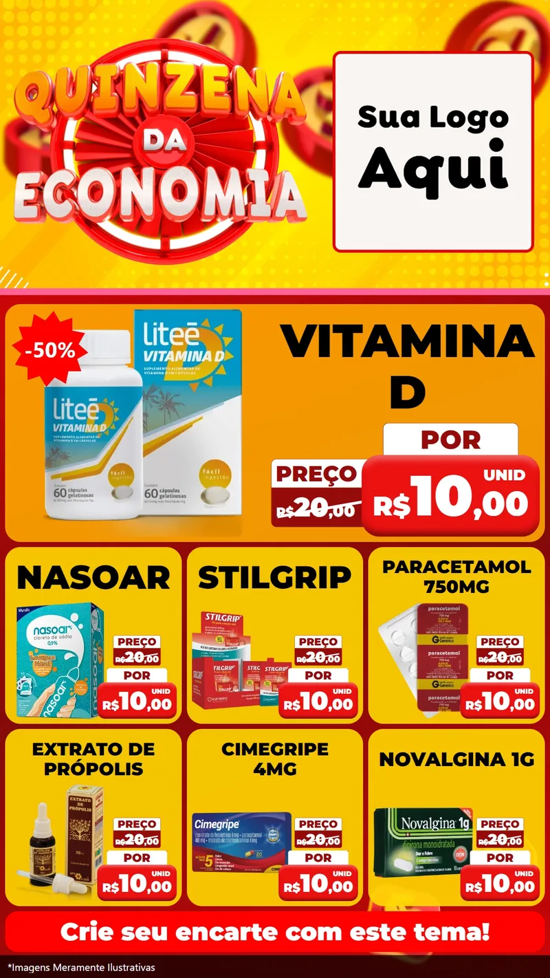 Modelo de Rede Social para Stories com o tema Quinzena Da Economia para Farmácia