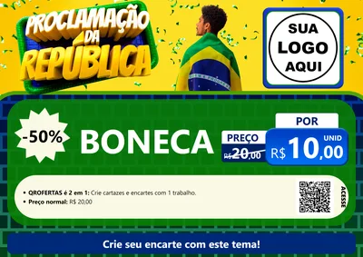 Modelo de Cartaz para Cartaz A4 Horizontal com o tema Proclamação da República para Brinquedos