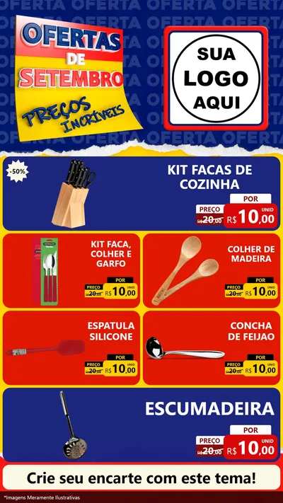 Modelo de TV para TV Vertical com o tema Ofertas de Setembro - Preços Incríveis para Utilidades Domésticas