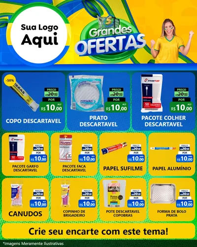 Modelo de Rede Social para Feed Instagram com o tema Grandes Ofertas para Embalagens