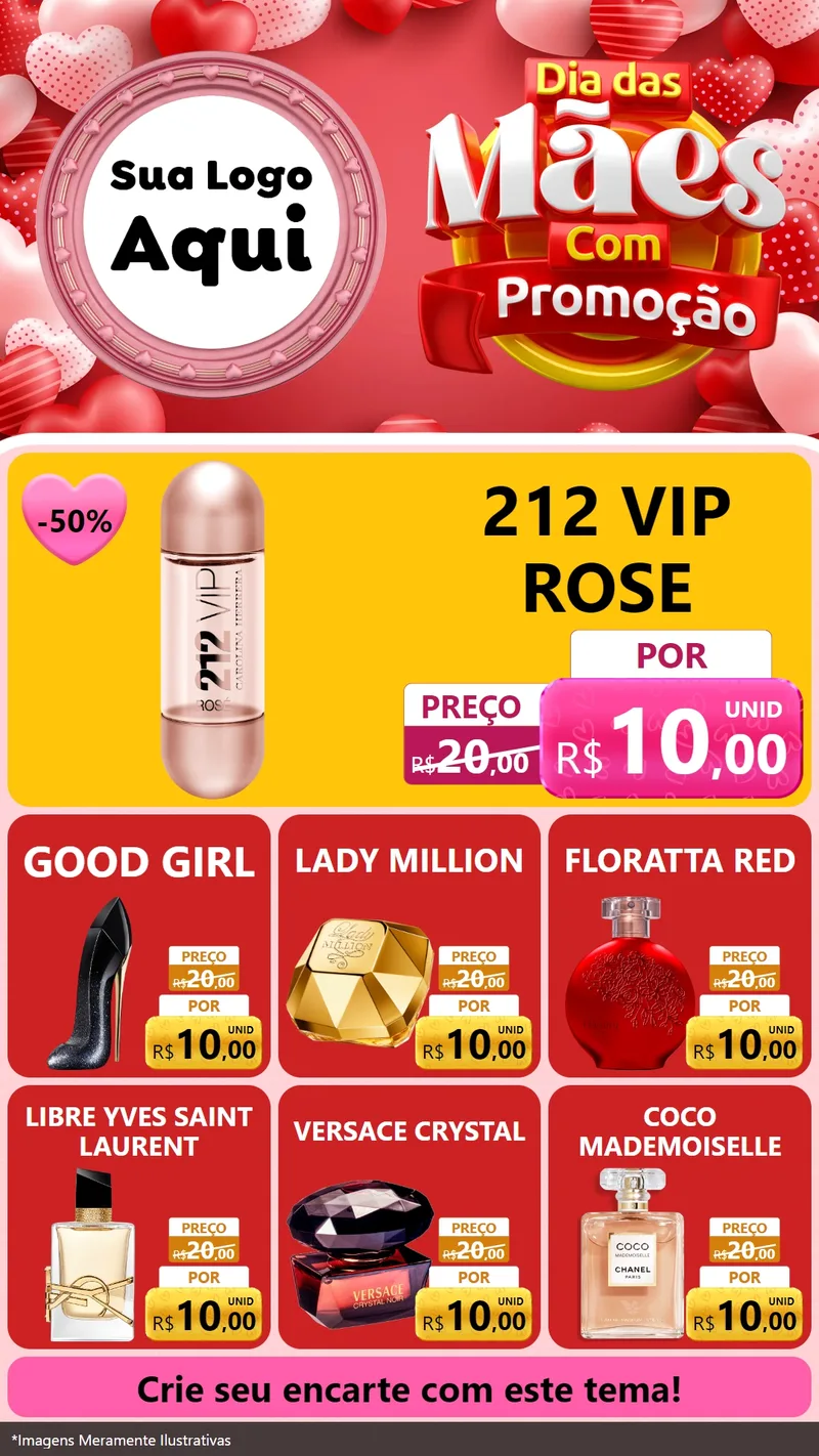 Modelo de Rede Social para Stories com o tema Dia Das Mães Com Promoção para Perfumes