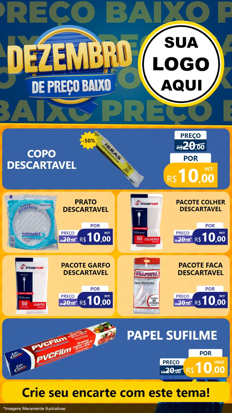 Modelo de TV para TV Vertical com o tema Dezembro de Preço Baixo para Embalagens