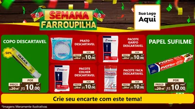 Modelo de TV para TV Horizontal com o tema Semana Farroupilha para Embalagens