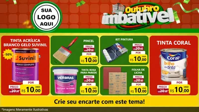 Modelo de TV para TV Horizontal com o tema Outubro Imbatível para Tintas e Ferramentas