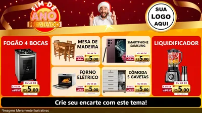 Modelo de TV para TV Horizontal com o tema Fim de Ano Premiado para Móveis e Eletro