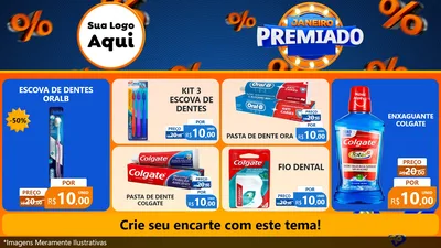 Modelo de TV para TV Horizontal com o tema Janeiro Premiado para Higiene Pessoal