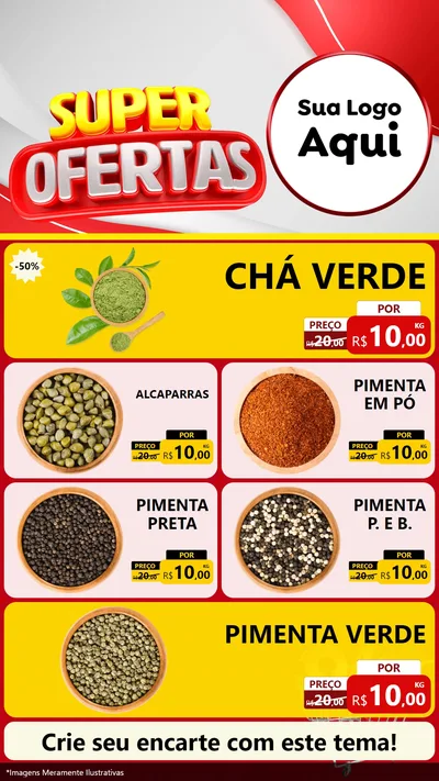 Modelo de TV para TV Vertical com o tema Super Ofertas para Produtos Naturais