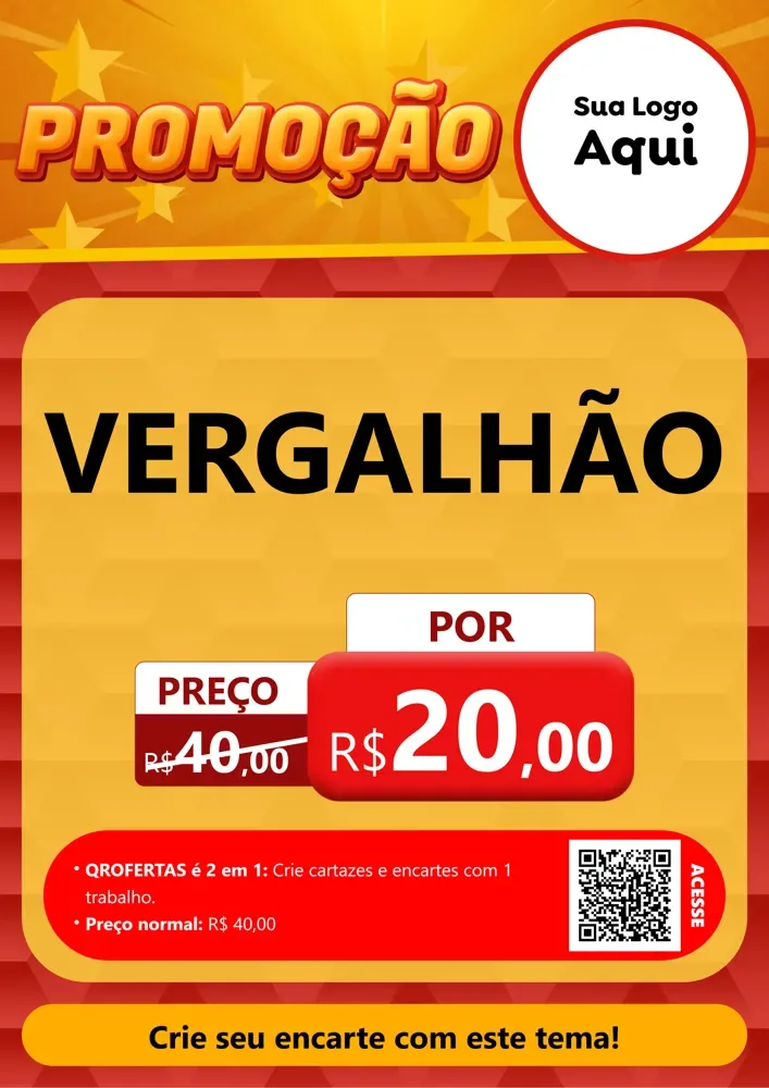 Modelo de Cartaz para Cartaz A4 Vertical com o tema Promoção para Ferragens
