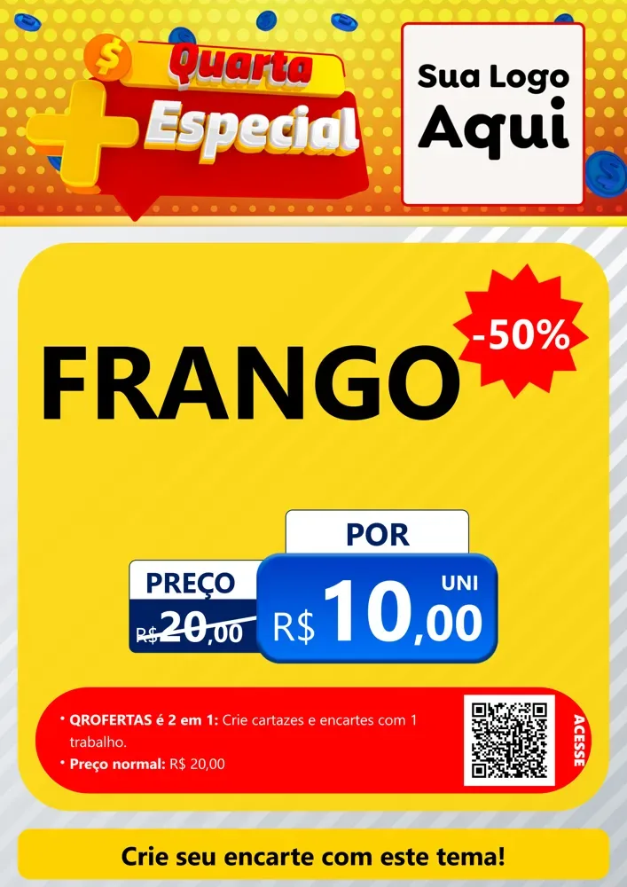 Modelo de Cartaz para Cartaz A4 Vertical com o tema Quarta Mais Especial para Assados