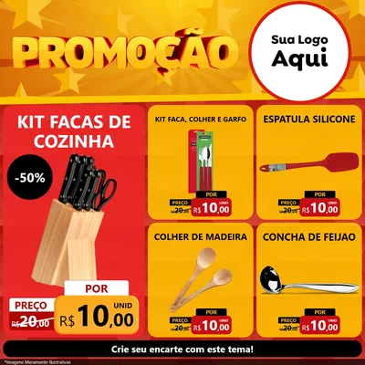 Modelo de Rede Social para Feed Facebook com o tema Promoção para Utilidades Domésticas