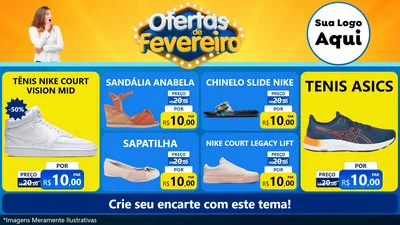 Modelo de TV para TV Horizontal com o tema Ofertas de Fevereiro para Calçados