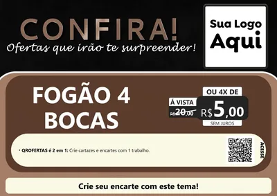 Modelo de Cartaz para Cartaz A4 Horizontal com o tema Confira! Ofertas que irão te surpreender! para Móveis e Eletro