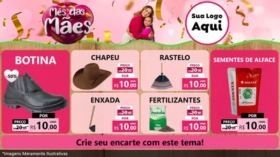 Modelo de TV para TV Horizontal com o tema Mês das Mães para Agropecuária