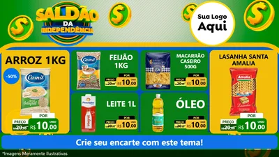 Modelo de TV para TV Horizontal com o tema Saldão da Indepêndencia para Supermercado