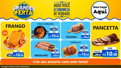Modelo de TV para TV Horizontal com o tema Grandes Ofertas para Assados
