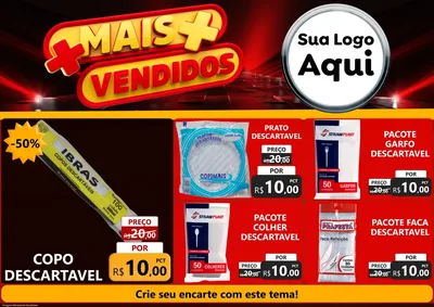Modelo de Encarte para Encarte A4 Horizontal com o tema Mais Vendidos para Embalagens