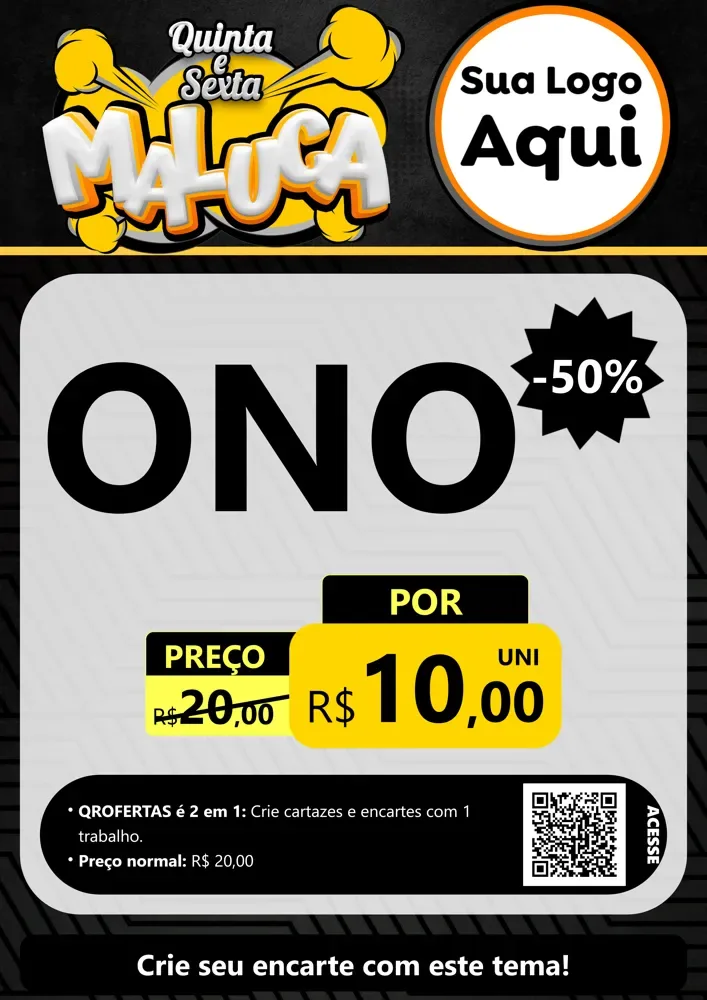 Modelo de Cartaz para Cartaz A4 Vertical com o tema Quinta e Sexta Maluca para Óticas