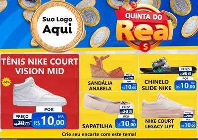 Modelo de Encarte para Encarte A4 Horizontal com o tema Quinta do Real para Calçados