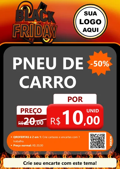 Modelo de Cartaz para Cartaz A4 Vertical com o tema Black Friday para Auto peças