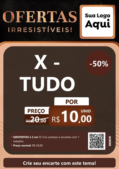 Modelo de Cartaz para Cartaz A4 Vertical com o tema Ofertas Irresistíveis! para Hamburgueria