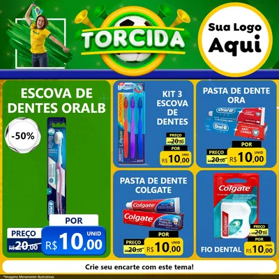 Modelo de Rede Social para Feed Facebook com o tema Torcida para Higiene Pessoal