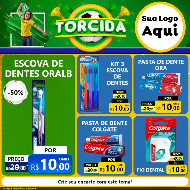 Modelo de Rede Social para Feed Facebook com o tema Torcida para Higiene Pessoal