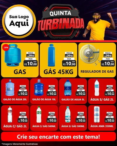Modelo de Rede Social para Feed Instagram com o tema Quinta Turbinada para Água e gás