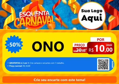 Modelo de Cartaz para Cartaz A4 Horizontal com o tema Esquenta de Carnaval para Óticas