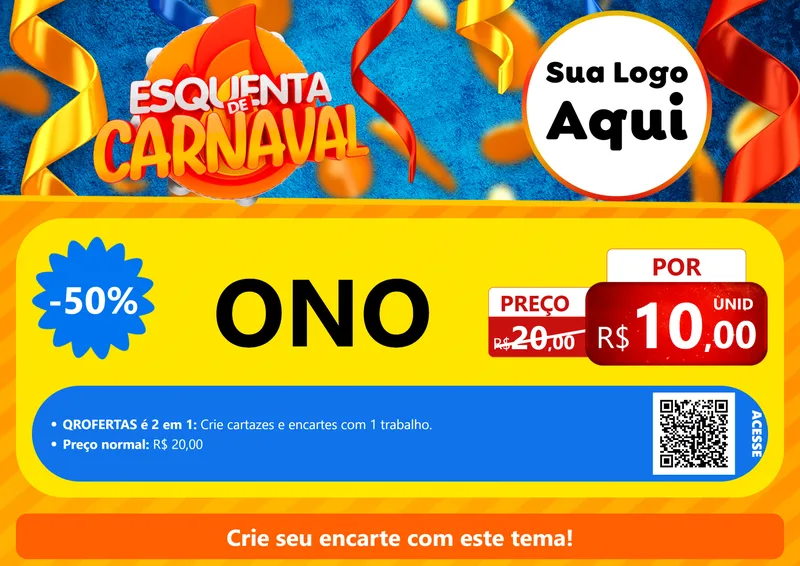Modelo de Cartaz para Cartaz A4 Horizontal com o tema Esquenta de Carnaval para Óticas