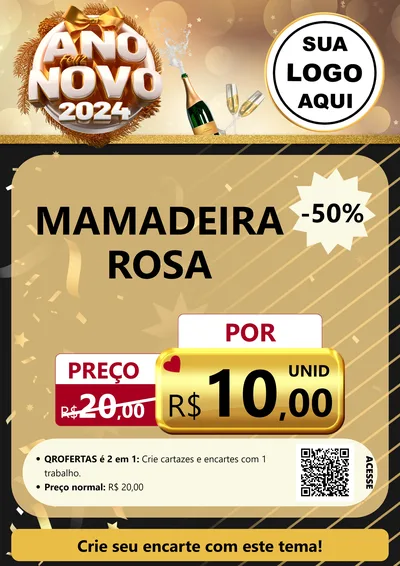 Modelo de Cartaz para Cartaz A4 Vertical com o tema Feliz Ano Novo 2027 para Bebês