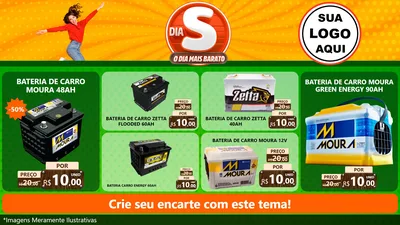 Modelo de TV para TV Horizontal com o tema Dia S - O Dia Mais Barato para Baterias Elétricas