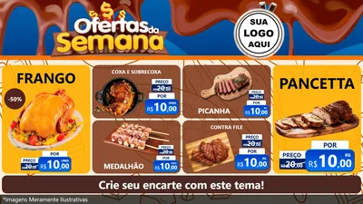 Modelo de TV para TV Horizontal com o tema Ofertas da Semana - Páscoa para Assados