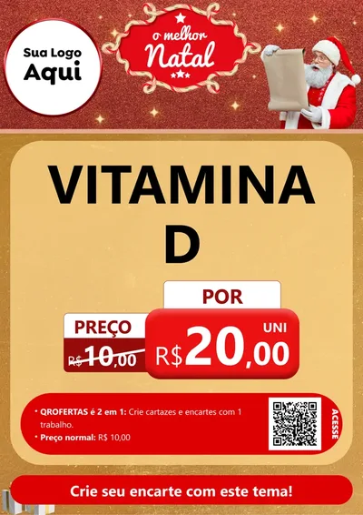 Modelo de Cartaz para Cartaz A4 Vertical com o tema O Melhor Natal para Farmácia