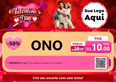 Modelo de Cartaz para Cartaz A4 Horizontal com o tema Valentine's Day para Óticas