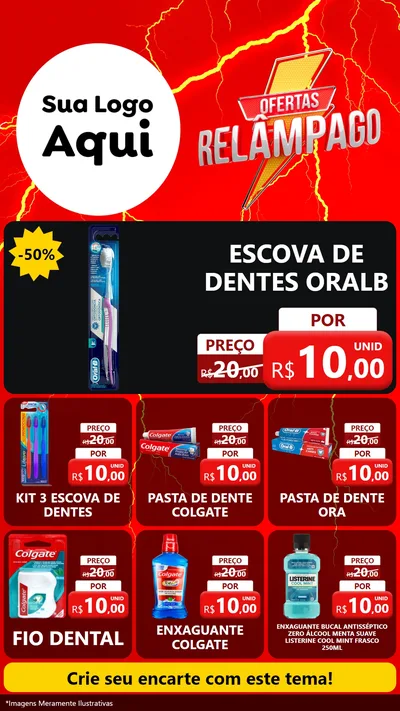Modelo de Rede Social para Stories com o tema Ofertas Relâmpago para Higiene Pessoal