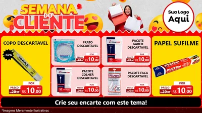 Modelo de TV para TV Horizontal com o tema Semana do Cliente para Embalagens