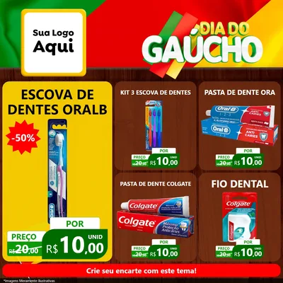 Modelo de Rede Social para Feed Facebook com o tema Dia do Gaúcho para Higiene Pessoal