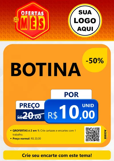 Modelo de Cartaz para Cartaz A4 Vertical com o tema Ofertas do Mês para Agropecuária