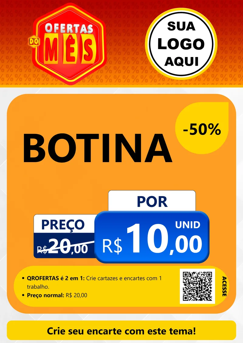 Modelo de Cartaz para Cartaz A4 Vertical com o tema Ofertas do Mês para Agropecuária