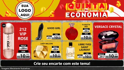 Modelo de TV para TV Horizontal com o tema Quinta da Economia para Perfumes