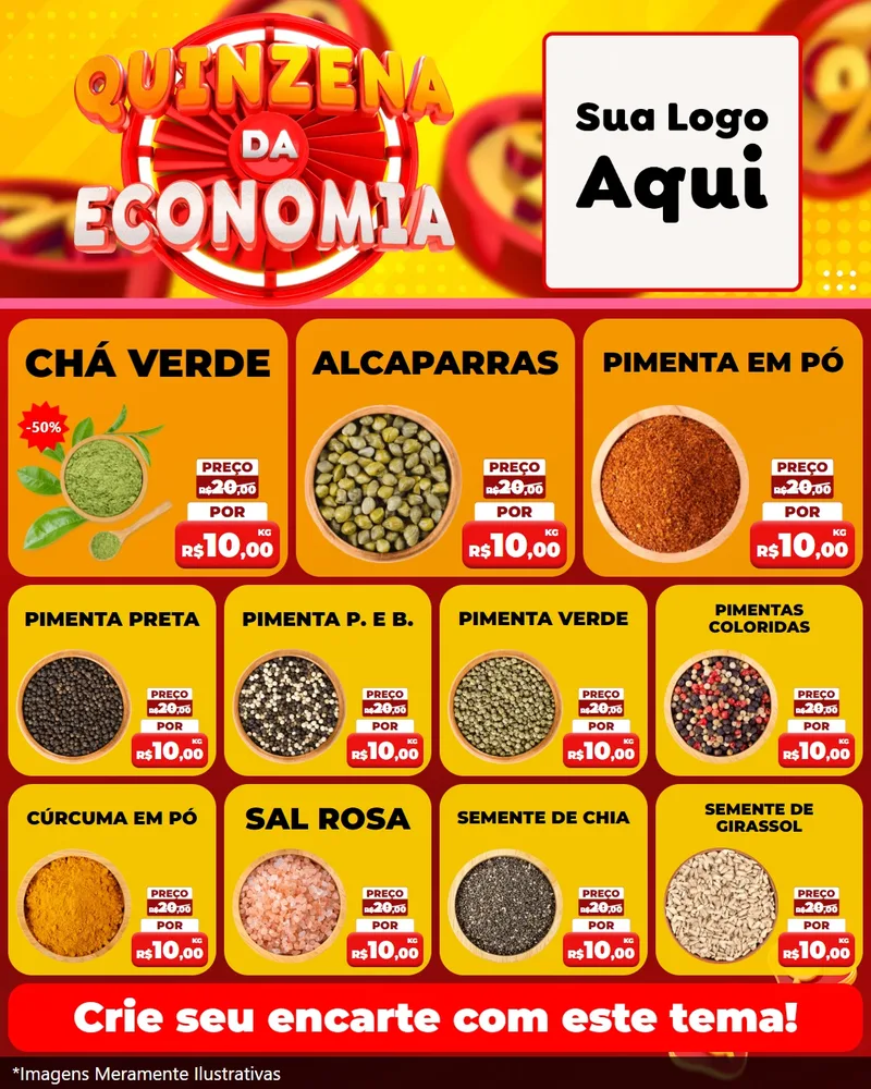 Modelo de Rede Social para Feed Instagram com o tema Quinzena Da Economia para Produtos Naturais