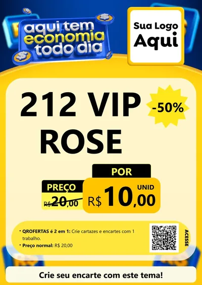 Modelo de Cartaz para Cartaz A4 Vertical com o tema Aqui Tem Economia Todo Dia para Perfumes