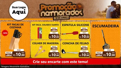 Modelo de TV para TV Horizontal com o tema Promoção Namorados para Utilidades Domésticas