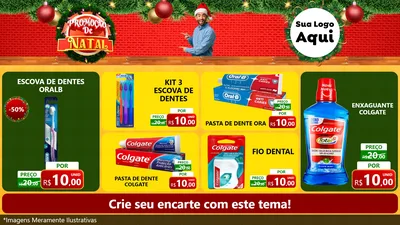 Modelo de TV para TV Horizontal com o tema Promoção de Natal para Higiene Pessoal
